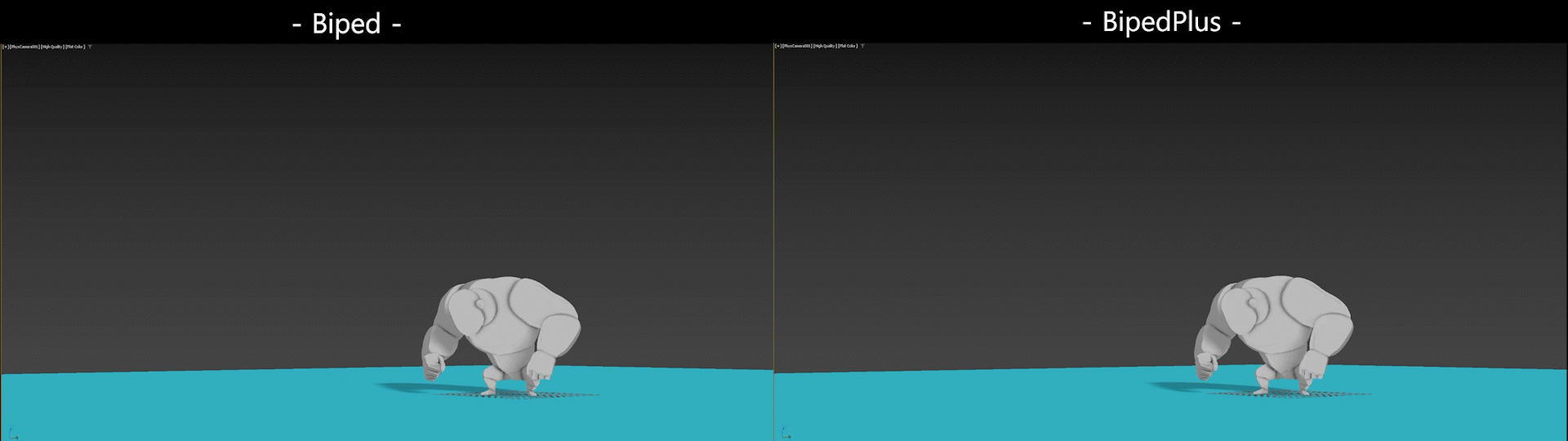Biped vs BipedPlus — slow motion, see every detail